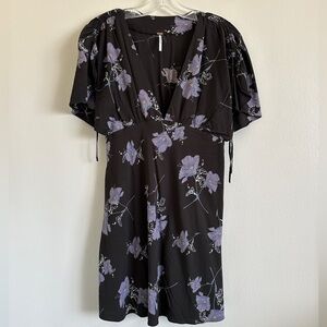 Free People Floral Midi Dress with Pockets